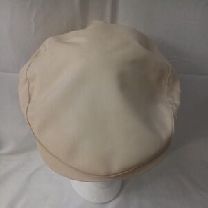 VINTAGE DEADSTOCK United Hatters Cap Millinery Cream Hat Newsboy Cabbie Hat NOS